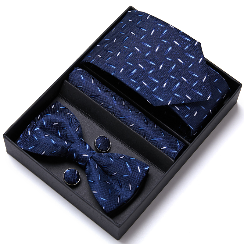 Neck Tie Set Box - Erkekler için kravat resmi elbise smokin