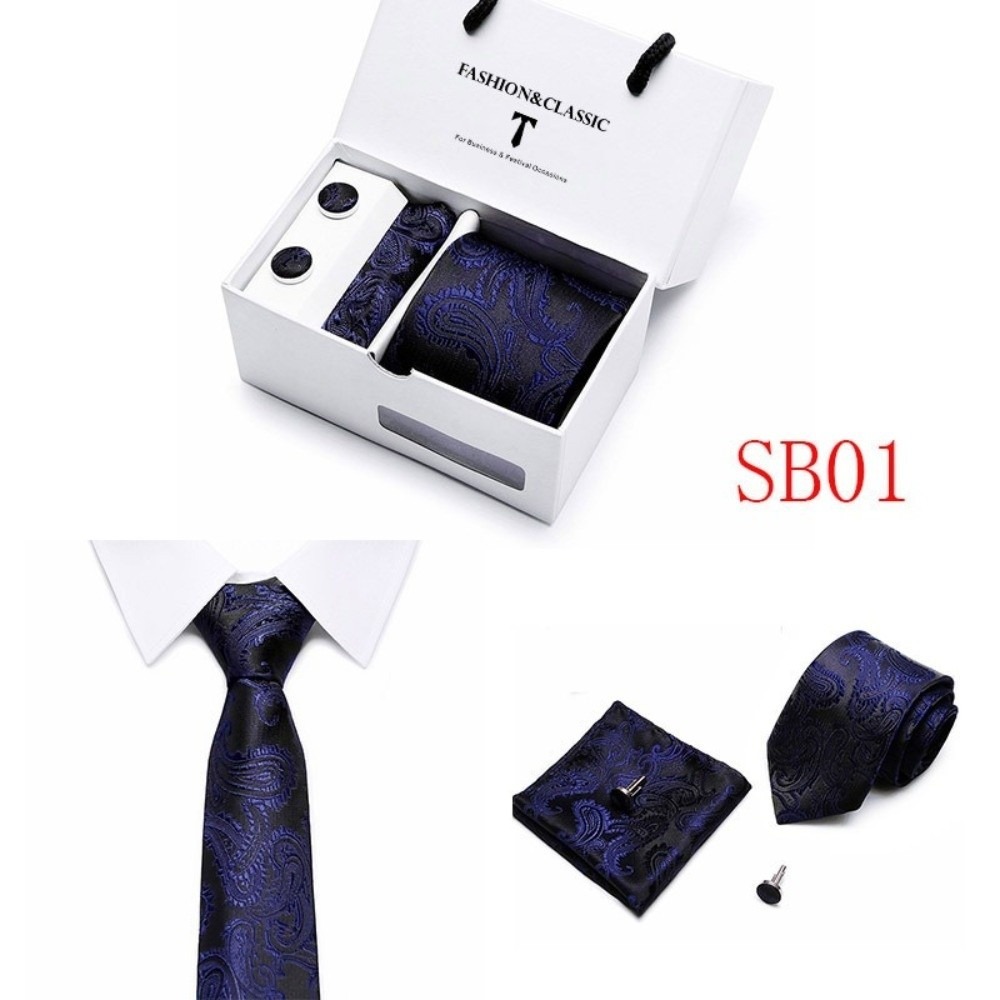Lüks Dokuma İpek Jakarlı Krava - Neck Tie Set Box incelemesi ve fiyatı